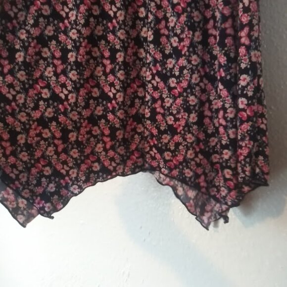 Three Pink Hearts girls size 14 navy blue multicolored floral dress - Picture 7 of 15